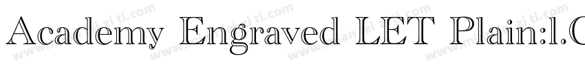 Academy Engraved LET Plain:l.O字体转换